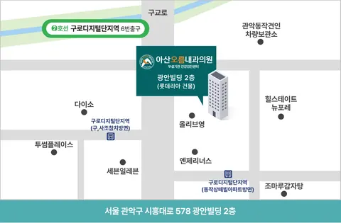 Original Map of Asan Oreum Internal Medicine Clinic